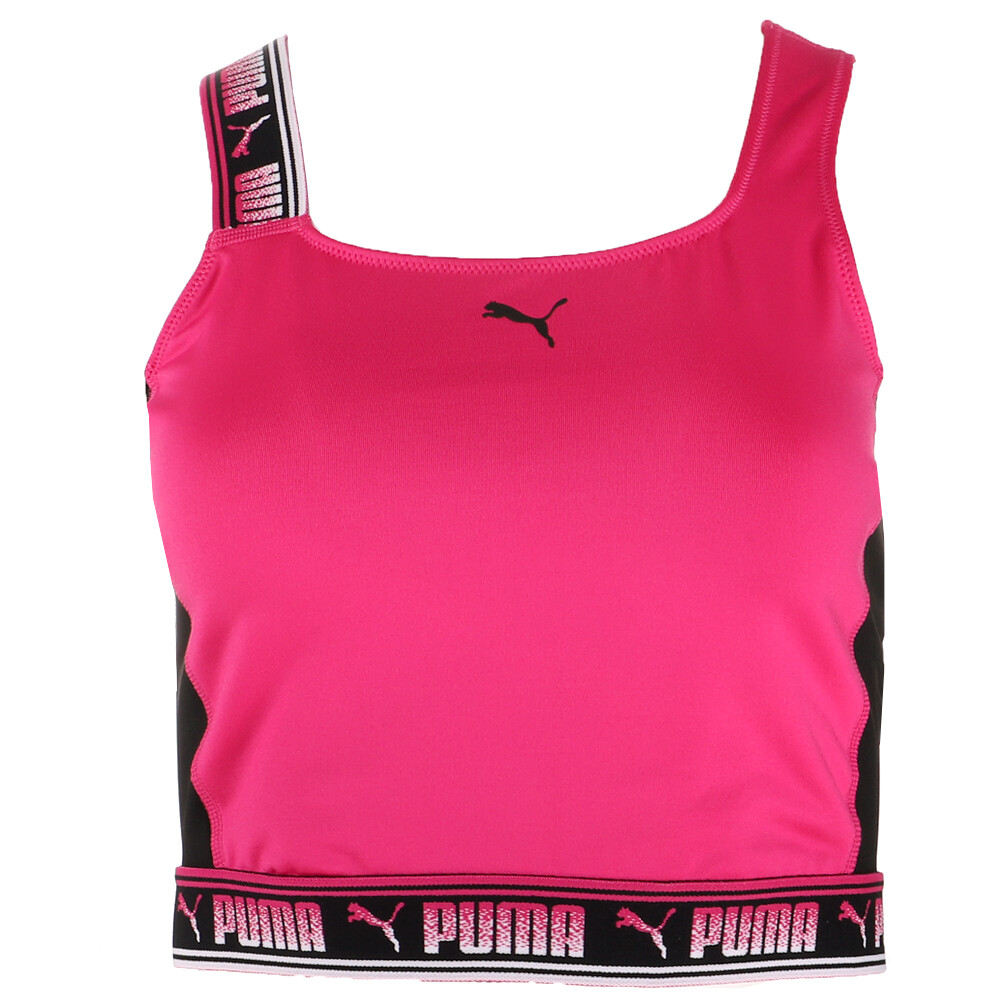 Camiseta sin mangas deportiva Puma Strong Branding entrenamiento cuello redondo para mujer rosa informal A