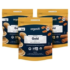 Organifi Gold - Superfood Supplement Powder- 90 Servings 3 Pack - Stress Supp...