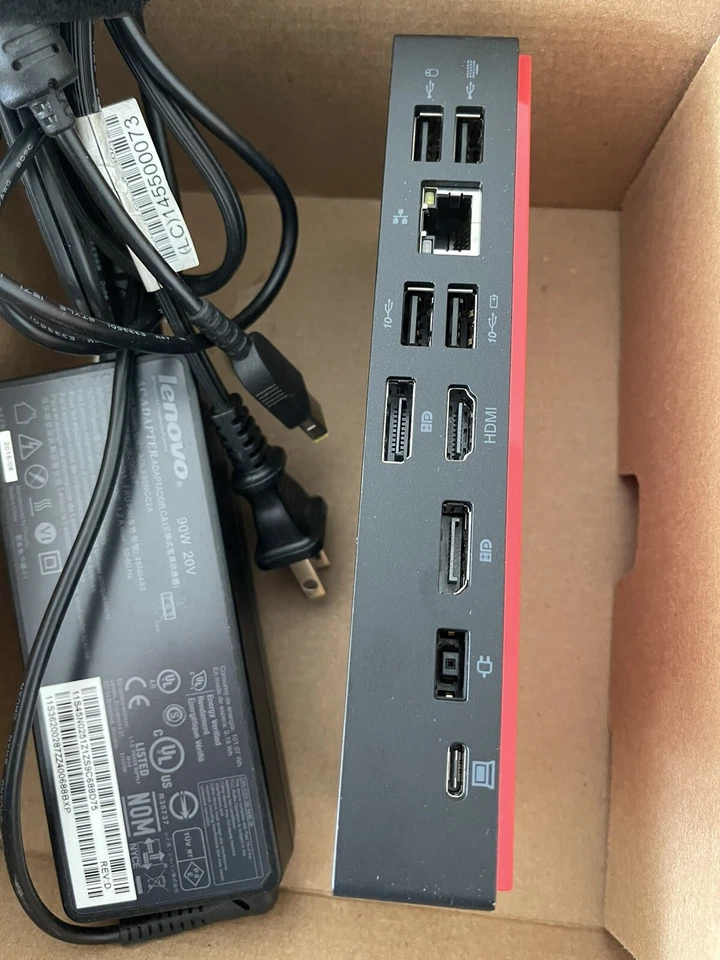 Lenovo ThinkPad USB-C Dock Gen 2 LDC-G2 40AS 03X7609 Docking Station + 90W - Image 3 of 4