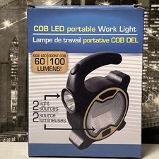 Portable Work Light Flashlight 2 Light Sources New In Box 100 Lumens LED