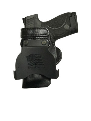 Leather Kydex Paddle Gun Holster LH RH For Ruger SR40c w/ CT Laserguard