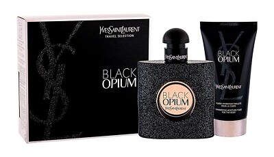 Yves Saint Laurent Black Opium 2 Pc Set Eau de Parfum EDP Spray, Body Lotion NIB