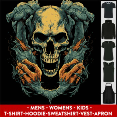 Elender Totenkopf böse dämonisch Halloween Dämon Herren Damen Kinder Unisex