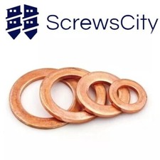 Metric Copper Sealing Washers Flat Gasket Rings Form A DIN 7603 A - All Sizes