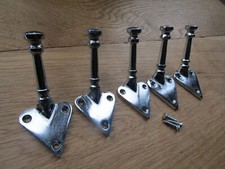 PACK OF 5  CHROME Cast iron coat hook Victorian Antique Vintage rustic iron peg 