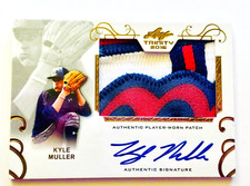 KYLE MULLER 2016 LEAF TRINITY WORN JERSEY AUTOGRAPH GREAT PATCH BRAVES ROOKIE