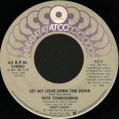 Pete Townshend - Let My Love Open The Door (7'' Single)