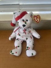 MINT Rare 1998 Holiday TEDDY Ty Beanie Baby PE Pellets TAG ERRORS