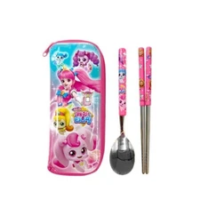 Catch! Teenieping Sparkling Spoon & Chopsticks Set with Case - Ultimate Dining E