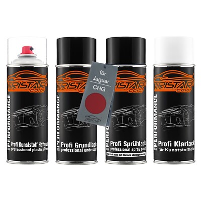 Autolack Spraydosen Set für Kunststoff für Jaguar CHG Chilli Red Metallic