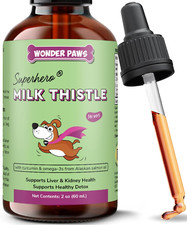 Milk Thistle, Liver Support for Dogs, Supports Kidney Function for Pets, Detox,