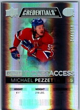 20-21 UPPER DECK CREDENTIALS DEBUT TICKET ACCESS - MICHAEL PEZZETTA RC /999 #67