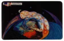 No Denom. Painting of Star Goddess Nuith Arching Over Earth TEST Phone Card