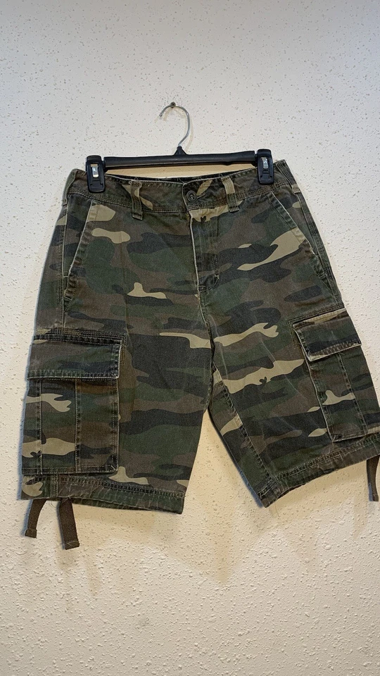 Pantalones Cortos Free World Para Hombre Gris Talla 28 Camuflaje Carga Militar Camuflaje Informal Exterior Foto 4 de 4