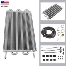 6 Row Aluminum Remote Transmission Oil Cooler Auto-manual Radiator Converter 6 Row Aluminum Remote Transmission Oil Cooler Auto-manual Radiator Converter