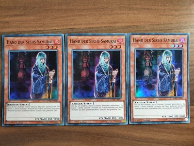 3x Yu-Gi-Oh! SPWA-DE042 Hand der Sechs Samurai Super Rare NM 1st