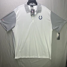 Nike Dri Fit NFL On Field Indianapolis Colts Short Sleeve Polo Shirt Men's NWT