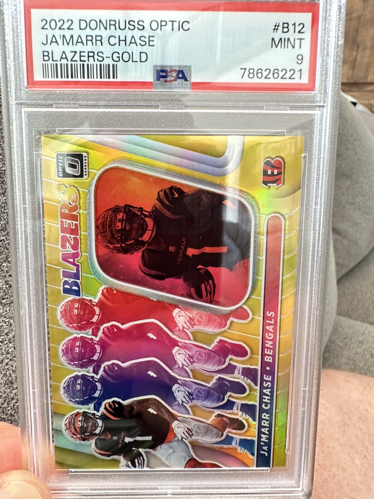 2022 Donruss Optic Ja’marr Chase Blazers Gold /10 PSA 9 Pop 1