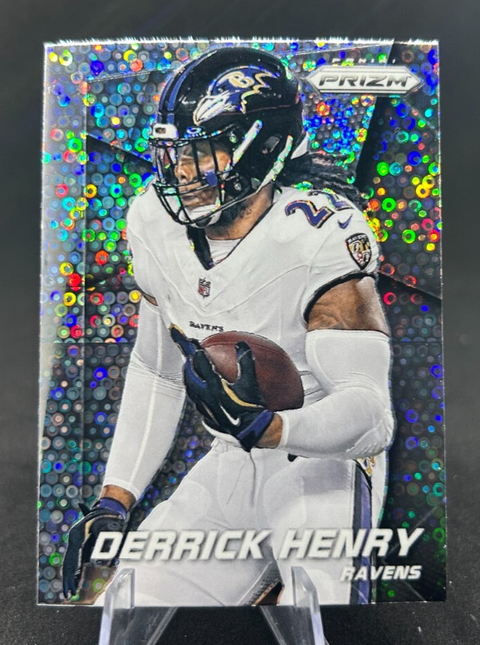 Derrick Henry 2024 NFL Panini Prizm No Huddle Silver Disco Flashback #4 Ravens