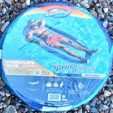 Swimways HYPER-FLATE VALVE SpringFloat ORIGINAL 68 X 35" - BLUE