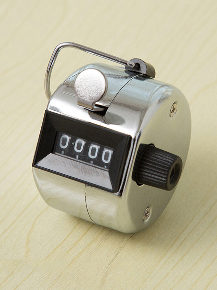 2/1X 4 Digit Counting Manual Hand Tally Number Counter Mechanical Click ...
