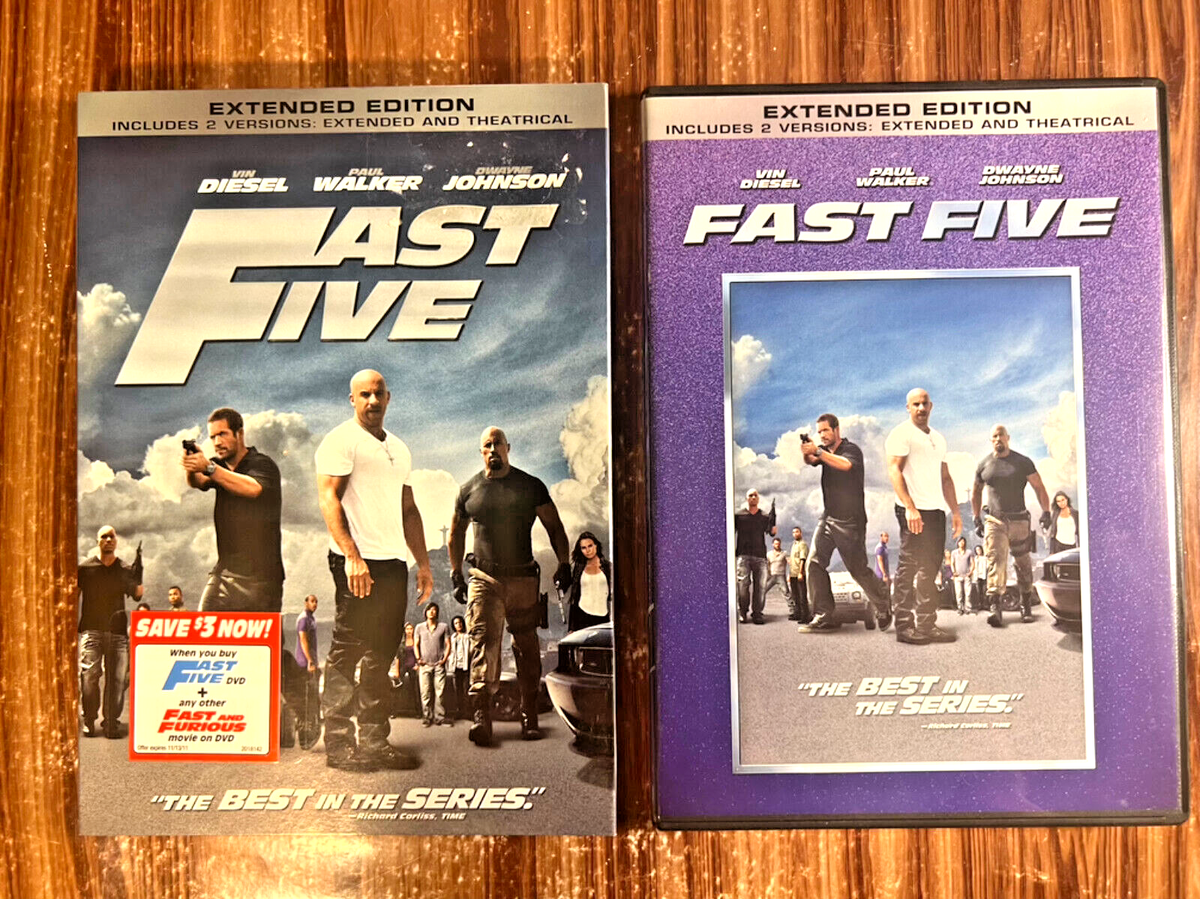 Fast Five Extended Edition DVD Vin Diesel Paul Walker Dwayne The Rock  Johnson