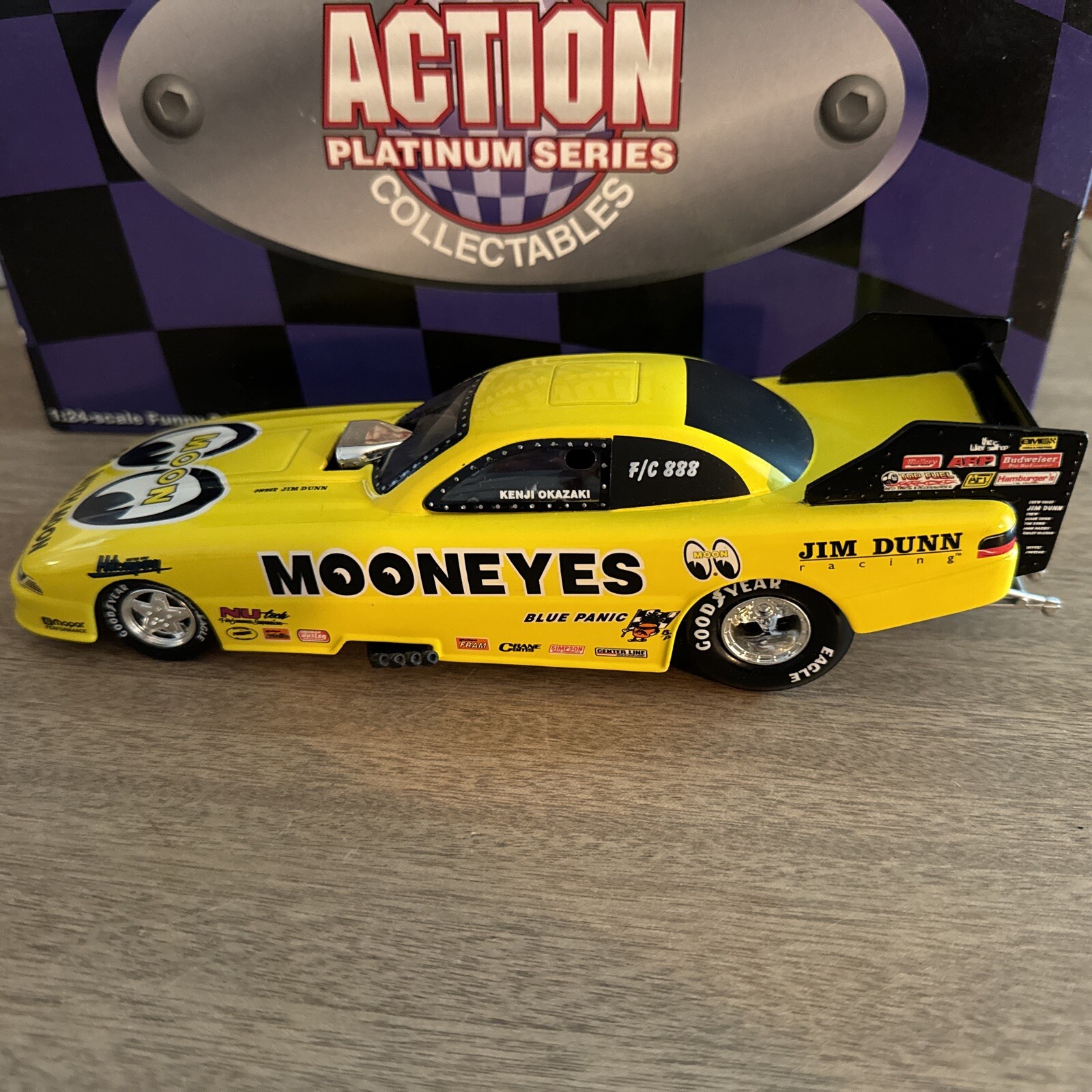 Vintage NHRA Kenji Okazaki Moon Eyes 1996 Dodge Funny Car 1:24 - IMCA