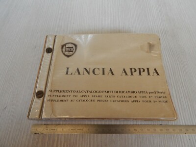 Supplement to the original parts catalog Lancia Appia 3rd Series 1961 