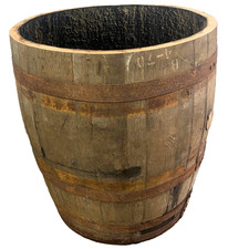 DUŻA WYSOKA GŁĘBOKA BECZKA WHISKY DONICZKA OGRODOWA DONICA WANNA - 70cm wysokości x 60cm szerokości