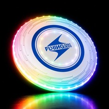 ZACEAC LED Flying Disc 10 Inch Rechargeable Glow Frisbee 14 Modes Open Box