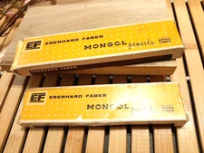 Vintage EBERHARD FABER MONGOL PENCILS pma # 482 / 2 Dozen F Lead Pencils ( READ)
