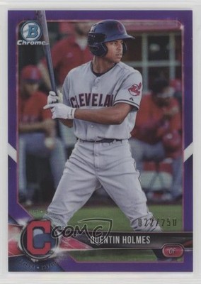2018 Bowman Chrome Prospects Purple Refractor 22/250 Quentin Holmes #BCP88 3q7