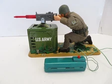 Vintage Battery Operated US Army Soldier Gi Joe (Light Only Working) RARE