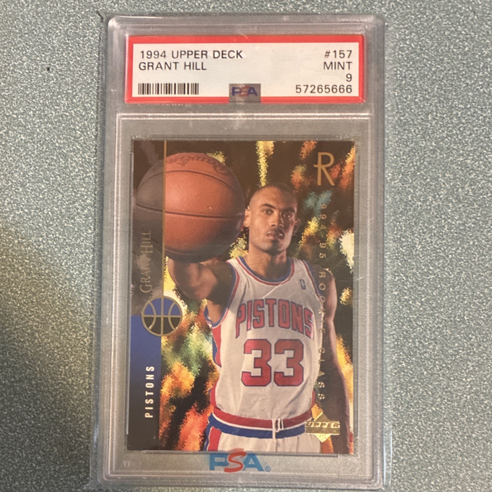 Upper Deck 1994-95 Grant Hill #157 Rookie PSA 9 Detroit Pistons Basketball