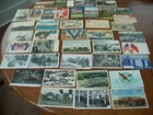 WW1 WW2 Era Military Postcard Lot 40 Total Military Cards Postmarked Patriotic