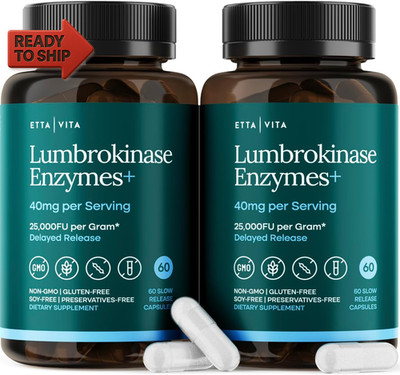 Potent Lumbrokinase Supplement (120 Servings) 40Mg/Serving (Max Activity - 800,