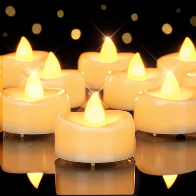 Paquete de 50 Velas LED de Te con Bateria de Larga Duracion para Boda y Navidad