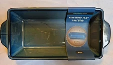 Servappetit Stoneware Loaf Baking Dish 5” x 10.5” Teal Blue New