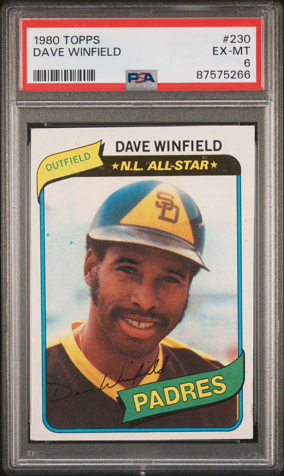 1980 TOPPS #230 DAVE WINFIELD PSA 6