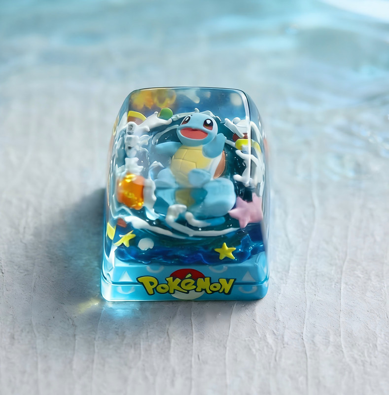 💧 Pokémon Squirtle Artisan Keycap – 3D Mechanical Keyboard Key 💧