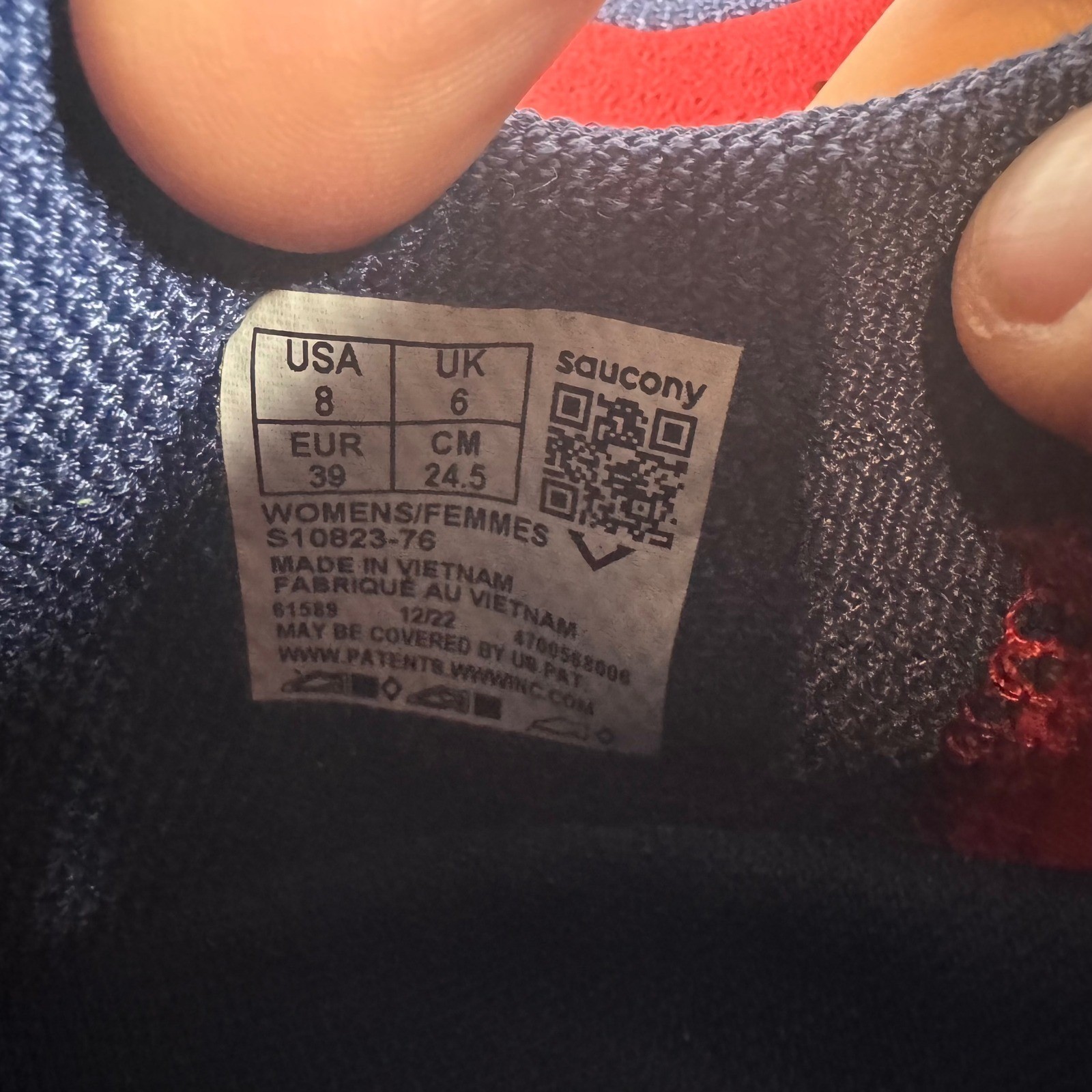 Saucony Kinvara 14 Womens 8 Red Navy Blue USA Stars Stripes Running Shoes thumbnail 8