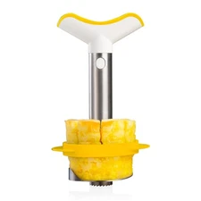 Pineapple Slicer Stainless Steel 3-in-1 Corer Cutter and Peels Cores