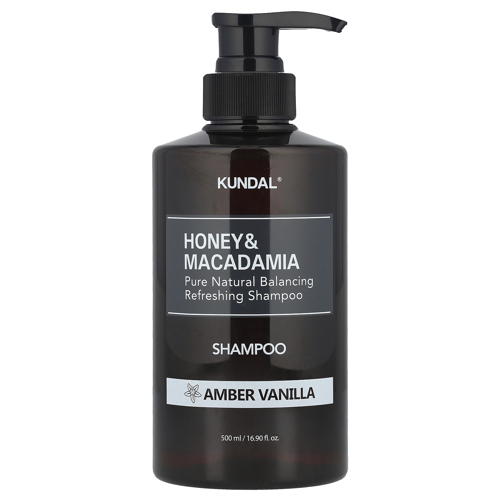 Honey - Macadamia, Shampoo, Amber Vanilla, 16.9 fl oz (500 ml)