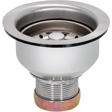 Double Cup Kitchen Sink Drain Assembly, Sink Strainer fits 3-1/2 inch to 4 in
