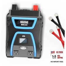 2000W Power Inverter, 12V DC to 110V 120V AC, LCD Display, Modified Sine
