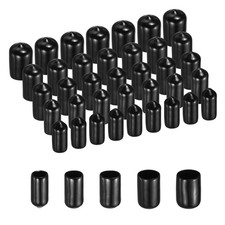 100pcs Rubber End Caps 1/4" 5/16" 3/8" 7/16" 1/2" Black