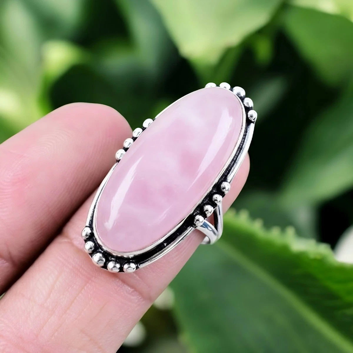 Sterling Silver Pink Stone Ring In Fashion Rings for sale | eBay