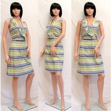 ALEX MARIE Garden Jubilee Cornflower Daffodil "Francesca" Sleeveless Dress 6 New