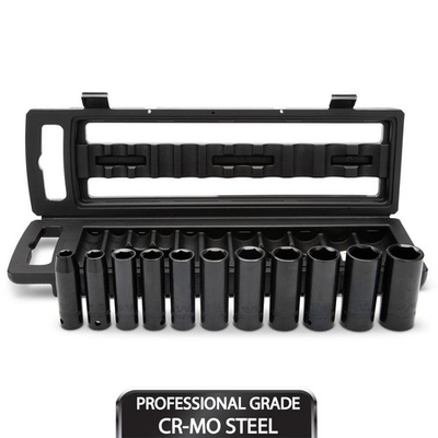 #ad Husky Impact Socket Set W Storage Case 1 2quot; Drive Metric 6Point 11Pcs $46.49