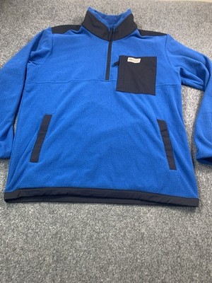 Outdoor Research Sweater Mens Large Blue 1/4 Zip Long Sleeve Pockets Outdoors